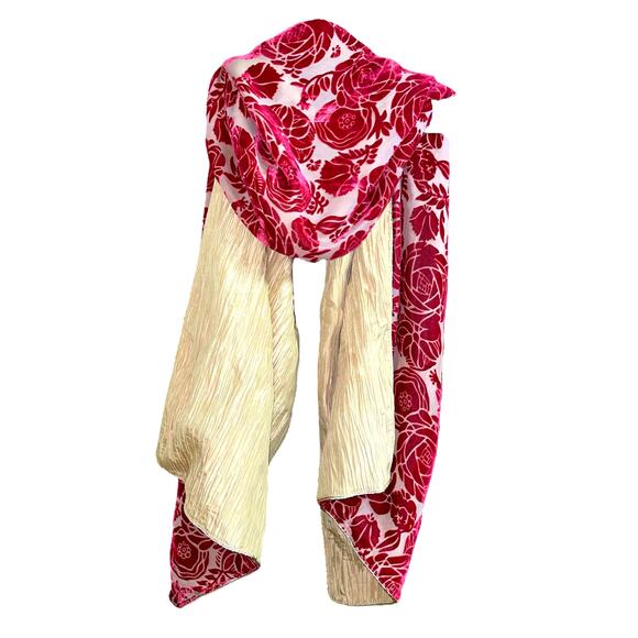 Lindsay Moremen Designer Rose Gold Wrap Shawl Scarf - Picture 1 of 11